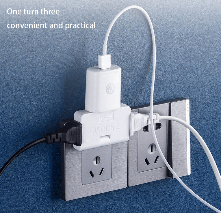 (🔥Last Day Promotion  - 50% off)Rotatable Socket Converter One In Three 180 Degree Extension Plug