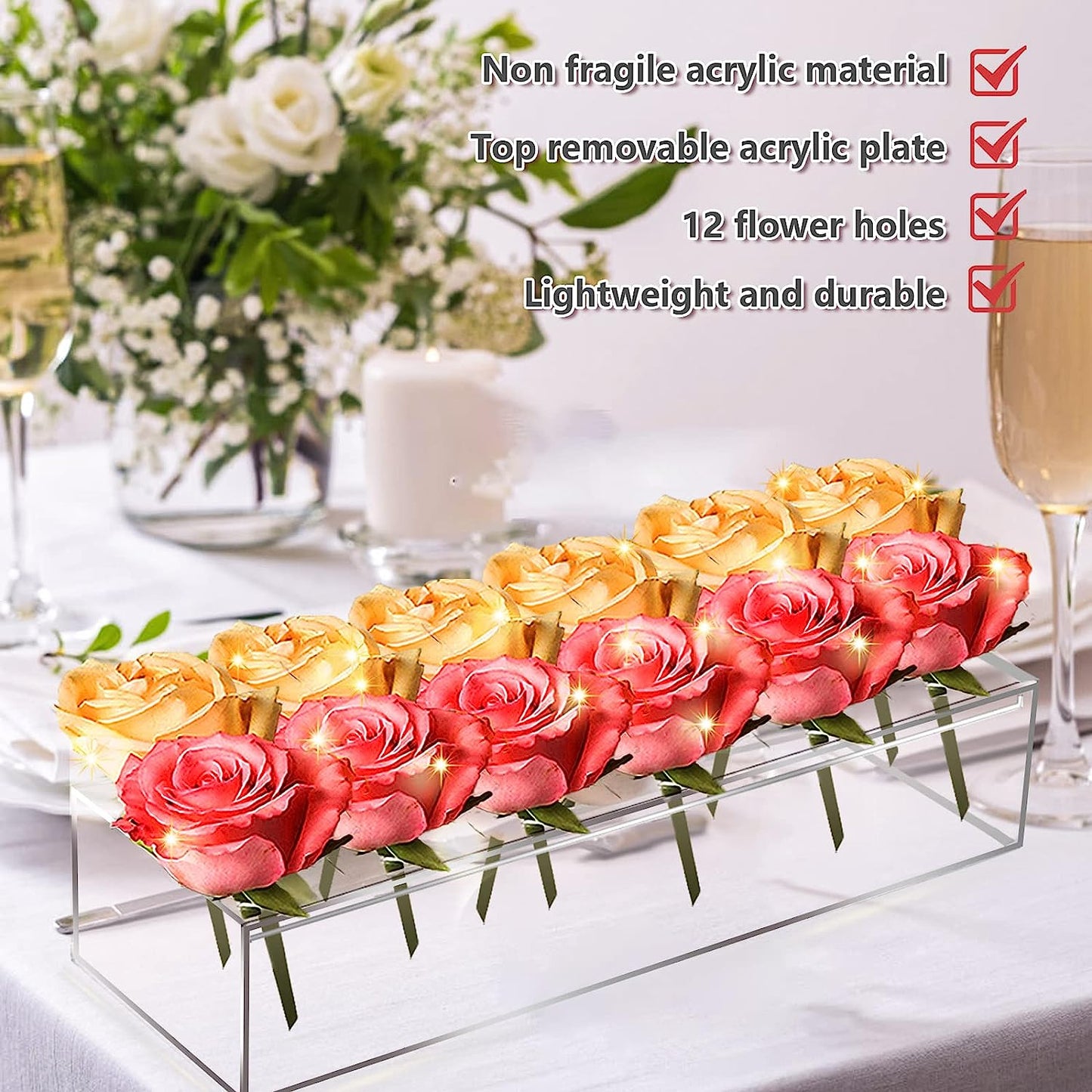 (🔥Last Day Promotion  - 50% off)Clear Acrylic Flower Vase