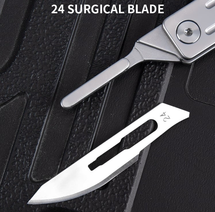 (🔥Last Day Promotion  - 50% off)EDC Pocket Utility Knife with 10 Pcs of No. 24 Replaceable Blades