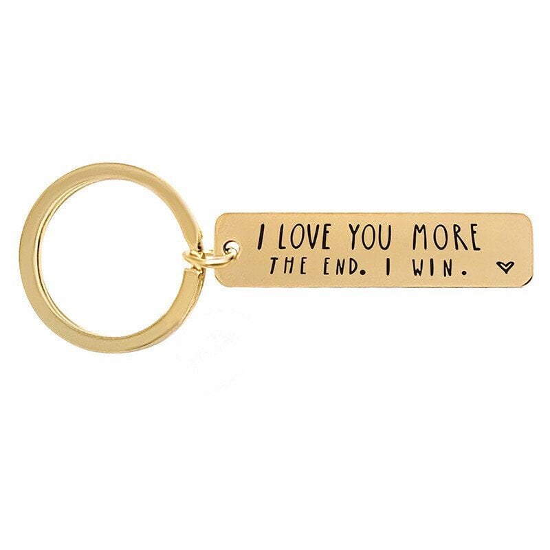 49% OFF⇝💓 "I Love You More The End I Win"Funny Birthday Keychain