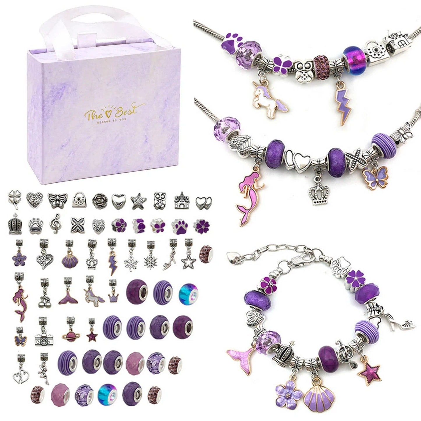 (🔥2022 TOP 1 TRENDING🔥)Charm Bracelet Jewerly Making Kit(Buy 3sets and Get 3rd for Free )