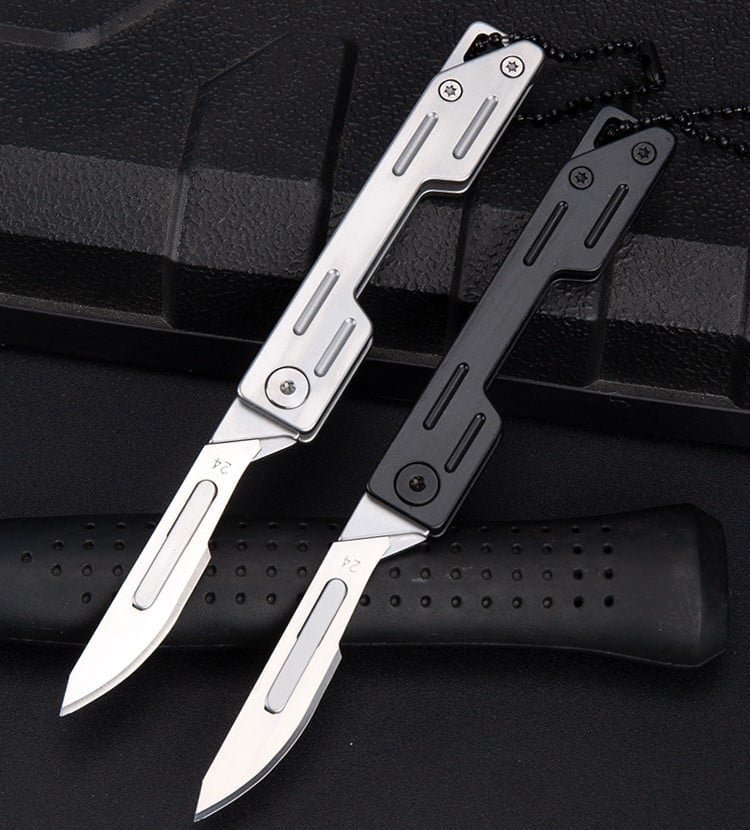 (🔥Last Day Promotion  - 50% off)EDC Pocket Utility Knife with 10 Pcs of No. 24 Replaceable Blades