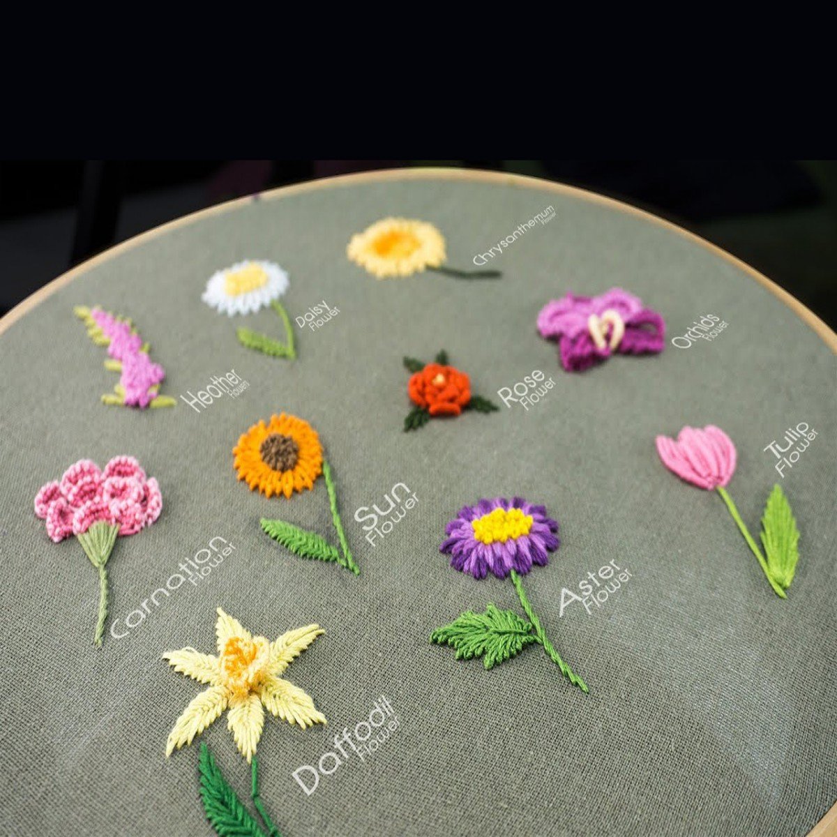 47% OFF - Perfect Gift - Embroidery  Hoop Flower Kit for Beginner