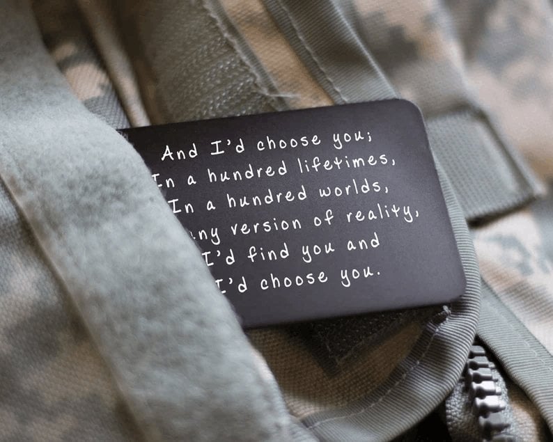 49% OFF⇝💓 "And I'd choose you" Engraved Metal Wallet Card