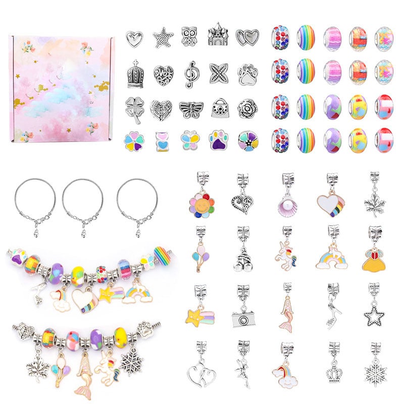 (🔥2022 TOP 1 TRENDING🔥)Charm Bracelet Jewerly Making Kit(Buy 3sets and Get 3rd for Free )