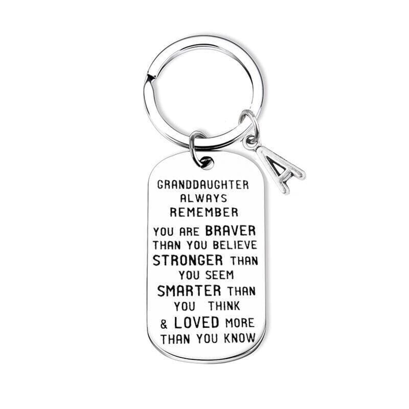 49% OFF⇝💓 ( Best Father Mother Gift)My Grandson / Granddaughter Gift Lettering Keychain